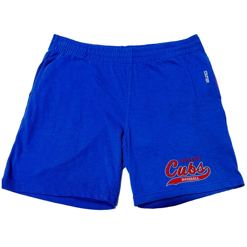 Starter Chicago Cubs Shorts Mens M MLB Baseball Athletic Sweat Shorts Blue Retro